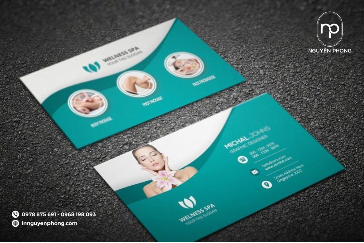 mẫu thẻ liệu trình spa ấn tượng